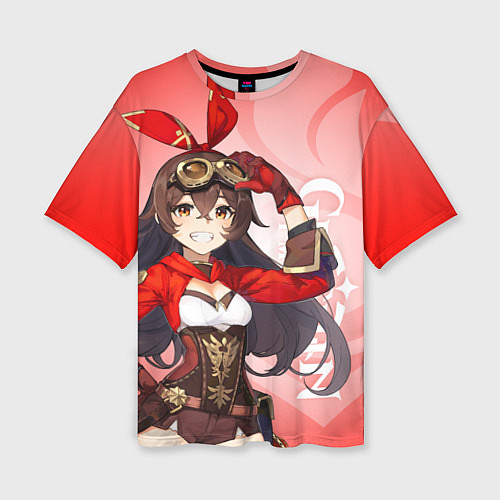 Женская футболка оверсайз GENSHIN IMPACT, ЭМБЕР, / 3D-принт – фото 1