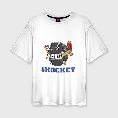 Женская футболка оверсайз Хоккей / 3D-принт – фото 1