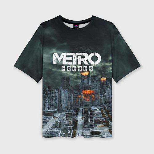 Женская футболка оверсайз Metro Exodus / 3D-принт – фото 1
