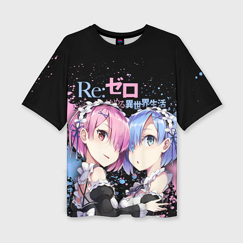 Женская футболка оверсайз Re:Zero, Рам и Рем / 3D-принт – фото 1