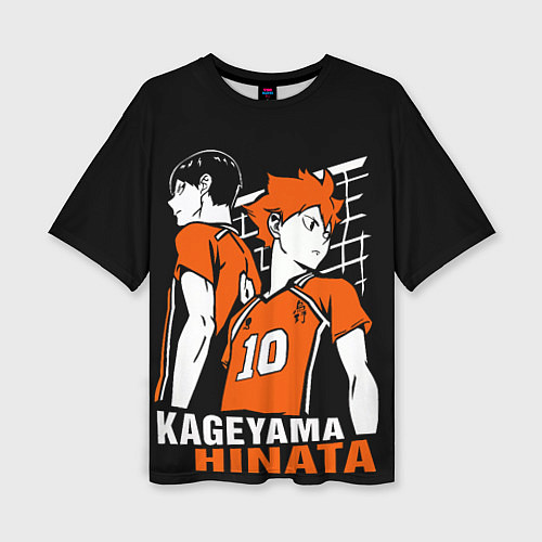 Женская футболка оверсайз Haikyuu Hinata Kageyama / 3D-принт – фото 1