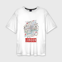 Женская футболка оверсайз Лондон
