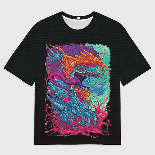 Женская футболка оверсайз Hyper beast art / 3D-принт – фото 1