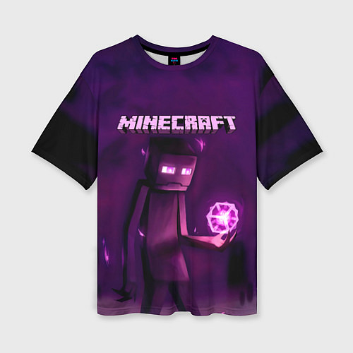 Женская футболка оверсайз Minecraft Слендермен / 3D-принт – фото 1