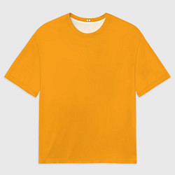 Футболка оверсайз женская Цвет Шафран без рисунка, цвет: 3D-принт