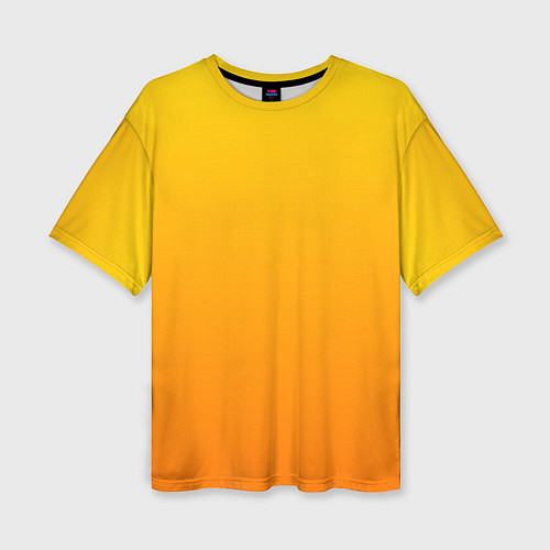 Женская футболка оверсайз Оранжевый градиент / 3D-принт – фото 1