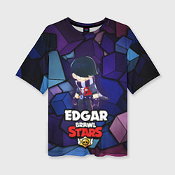 Футболка оверсайз женская BRAWL STARS EDGAR, цвет: 3D-принт