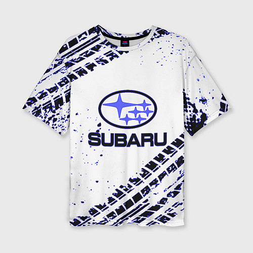 Женская футболка оверсайз SUBARU / 3D-принт – фото 1