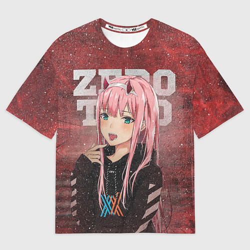 Женская футболка оверсайз Zero Two / 3D-принт – фото 1