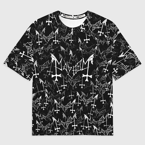 Женская футболка оверсайз Mayhem / 3D-принт – фото 1