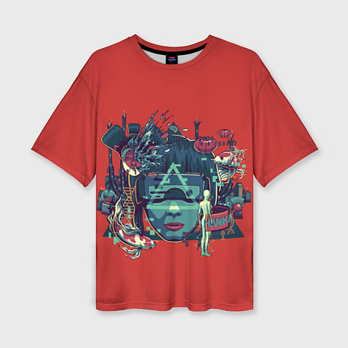 Женская футболка оверсайз Призрак в доспехах / 3D-принт – фото 1