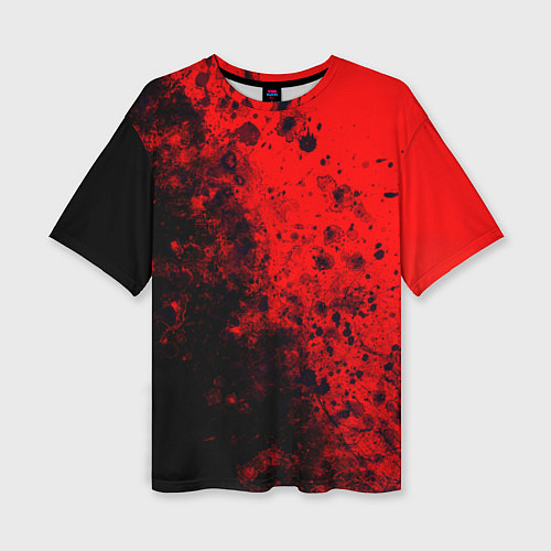 Женская футболка оверсайз Пятна Крови / 3D-принт – фото 1