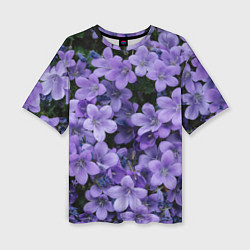 Женская футболка оверсайз Фиолетовый цвет весны