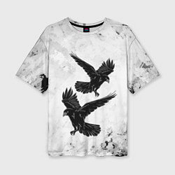 Женская футболка оверсайз Gothic crows
