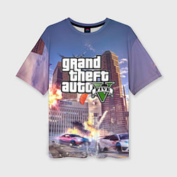 Футболка оверсайз женская ЭКШЕН Grand Theft Auto V, цвет: 3D-принт