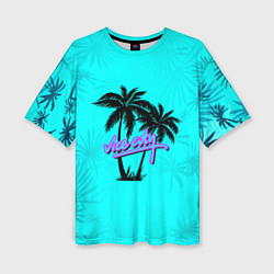 Женская футболка оверсайз GTA Vice City гавайка