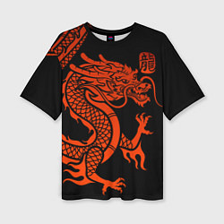 Женская футболка оверсайз RED CHINA DRAGON