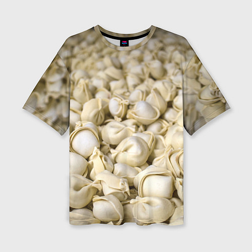 Женская футболка оверсайз Пельмени / 3D-принт – фото 1