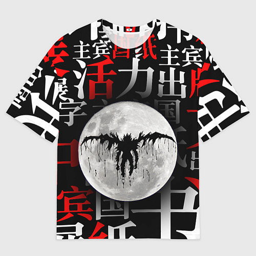 Женская футболка оверсайз ТЕТРАДЬ СМЕРТИ / 3D-принт – фото 1