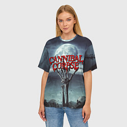 Футболка оверсайз женская CANNIBAL CORPSE, цвет: 3D-принт — фото 2