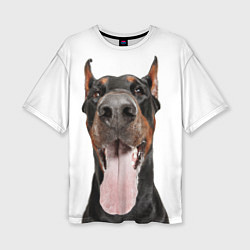 Женская футболка оверсайз Доберман Doberman