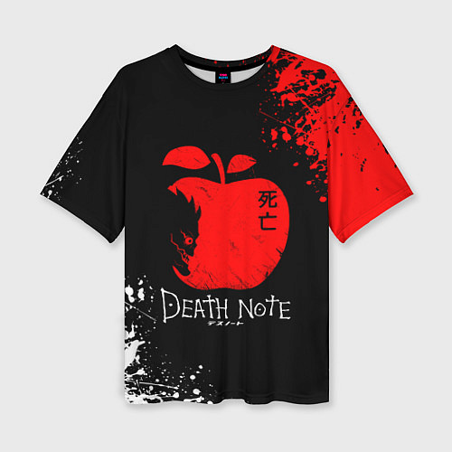 Женская футболка оверсайз DEATH NOTE ТЕТРАДЬ СМЕРТИ / 3D-принт – фото 1