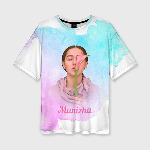 Женская футболка оверсайз Манижа Manizha / 3D-принт – фото 1