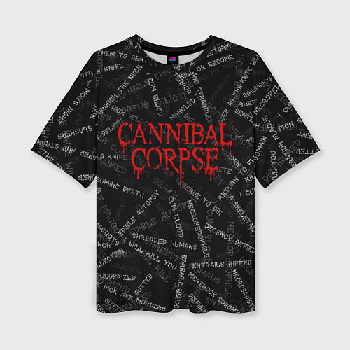 Женская футболка оверсайз Cannibal Corpse Songs Z / 3D-принт – фото 1