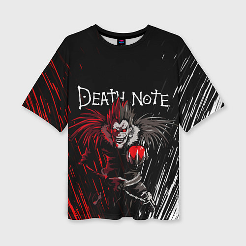 Женская футболка оверсайз ТЕТРАДЬ СМЕРТИ / 3D-принт – фото 1