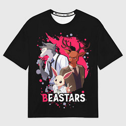 Футболка оверсайз женская BEASTARS Легоши, Луи и Хару, цвет: 3D-принт