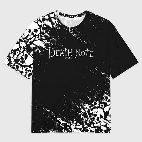 Женская футболка оверсайз DEATH NOTE ТЕТРАДЬ СМЕРТИ / 3D-принт – фото 1