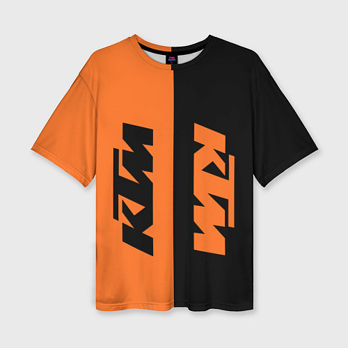 Женская футболка оверсайз KTM КТМ Z / 3D-принт – фото 1