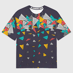 Женская футболка оверсайз Самолётики