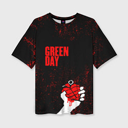 Женская футболка оверсайз Green day