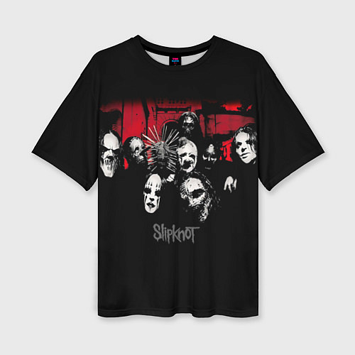 Женская футболка оверсайз Slipknot Группа / 3D-принт – фото 1