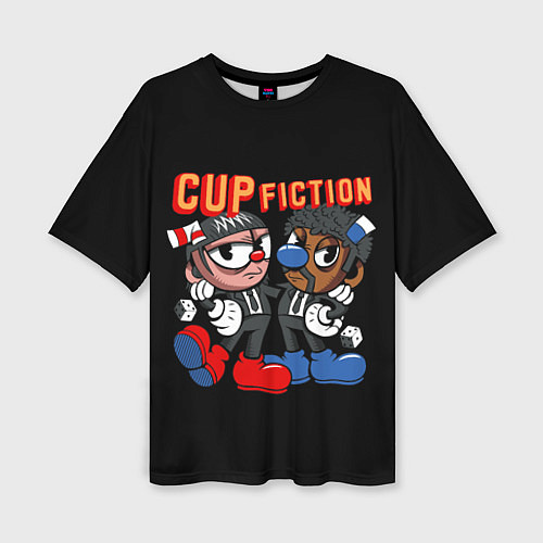Женская футболка оверсайз CUP FICTION / 3D-принт – фото 1