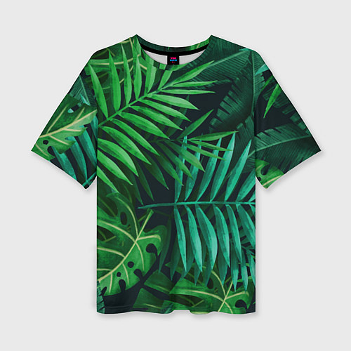 Женская футболка оверсайз Сочные тропики / 3D-принт – фото 1