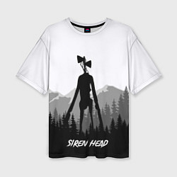 Футболка оверсайз женская SIREN HEAD DARK FOREST, цвет: 3D-принт