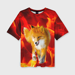 Футболка оверсайз женская Fire Fox, цвет: 3D-принт