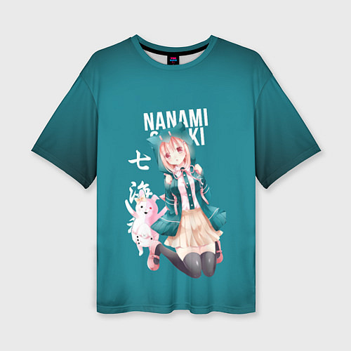 Женская футболка оверсайз Чиаки Нанами Danganronpa 2 / 3D-принт – фото 1