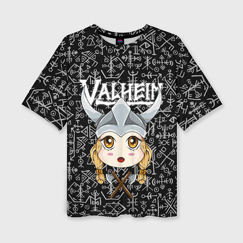 Женская футболка оверсайз Valheim Girl / 3D-принт – фото 1