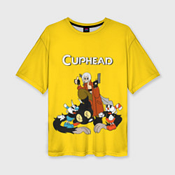 Футболка оверсайз женская Cuphead x DMC, цвет: 3D-принт