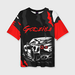 Женская футболка оверсайз NISSAN GT-R GODZILLA