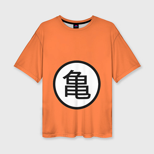 Женская футболка оверсайз Сон Гоку знак / 3D-принт – фото 1