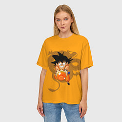 Футболка оверсайз женская Kid Goku, цвет: 3D-принт — фото 2