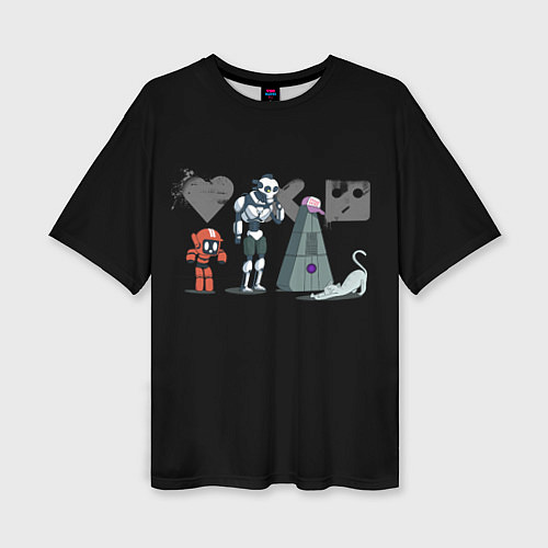 Женская футболка оверсайз Любовь, Смерть & Роботы / 3D-принт – фото 1