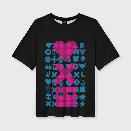 Женская футболка оверсайз Любовь Смерть Роботы / 3D-принт – фото 1