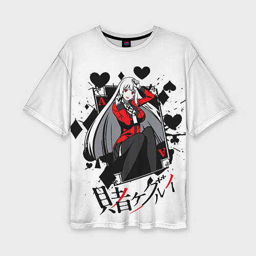 Женская футболка оверсайз Kakegurui Безумный азарт / 3D-принт – фото 1