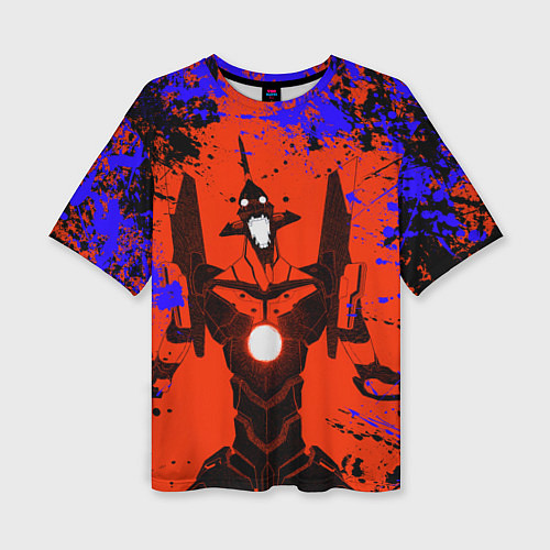 Женская футболка оверсайз Евангелион Evangelion / 3D-принт – фото 1