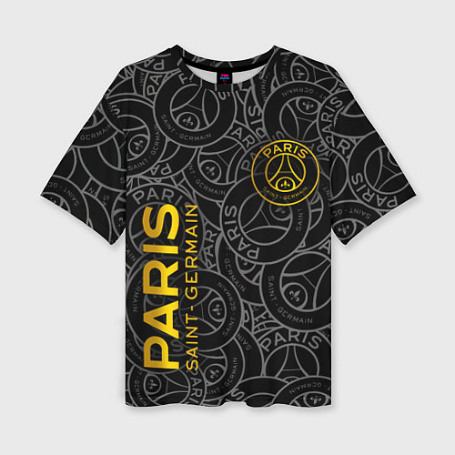 Женская футболка оверсайз ФК ПСЖ PARIS SAINT GERMAIN / 3D-принт – фото 1